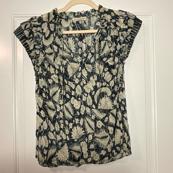 ULLA JOHNSON SPARKLE BLOUSE. SIZE 6 - Picture 1 of 4